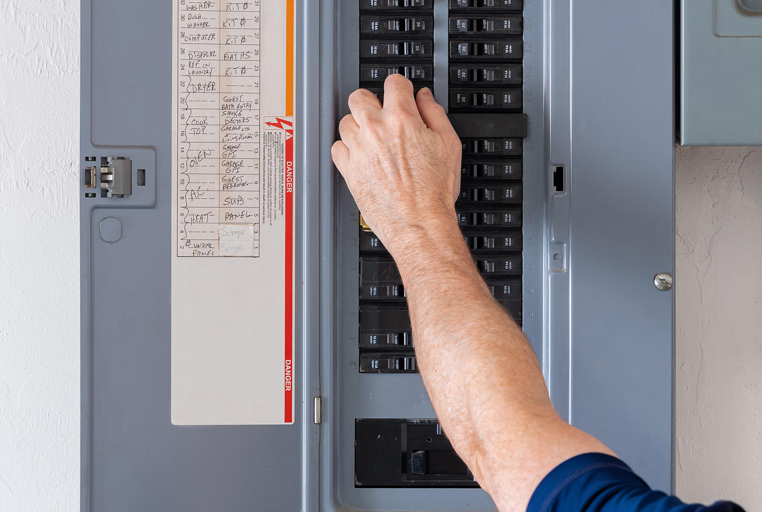 home electrical panel also called breaker box